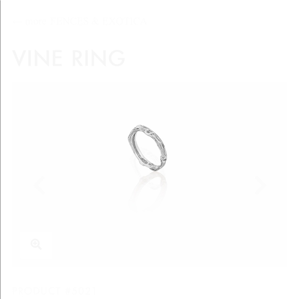 Sterling silver vine ring by Mignon Faget size 5.5
